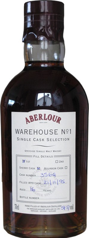 Aberlour 1995 Warehouse #1 Single Cask Selection #3564 58.5% 700ml