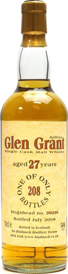 Glen Grant 1980 BF #20291 54% 700ml