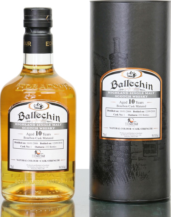 Ballechin 2006 Bourbon Cask Matured #1 10th Anniversary of The Nectar 59.3% 700ml
