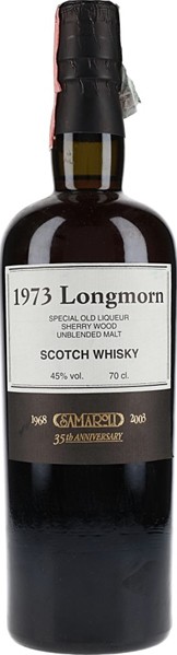 Longmorn 1973 Sa 35th Anniversary Sherry Wood 01/861 45% 700ml