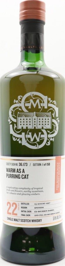 Benrinnes 1997 SMWS 36.173 Warm as a purring cat 57.4% 700ml