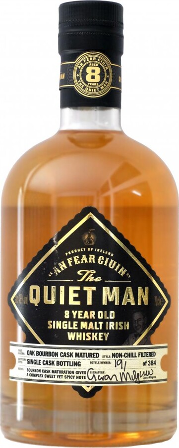 The Quiet Man Single Cask Bottling 8yo 1st Fill Ex-Bourbon Barrel 46% 700ml