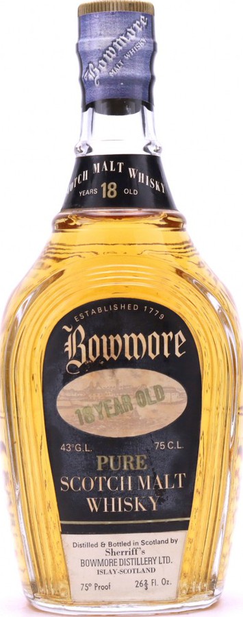 Bowmore 18yo Sherriff's Pure Scotch Malt 43% 750ml