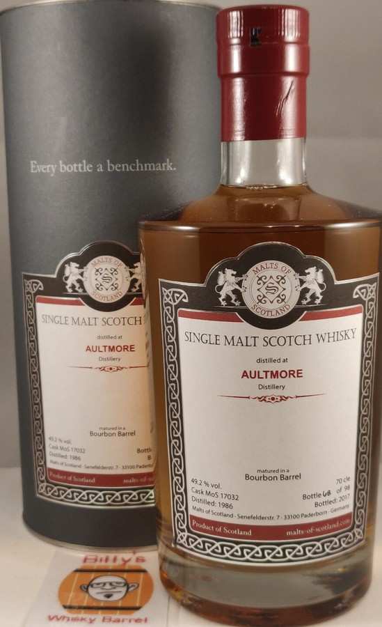 Aultmore 1986 MoS Bourbon Barrel 49.2% 700ml