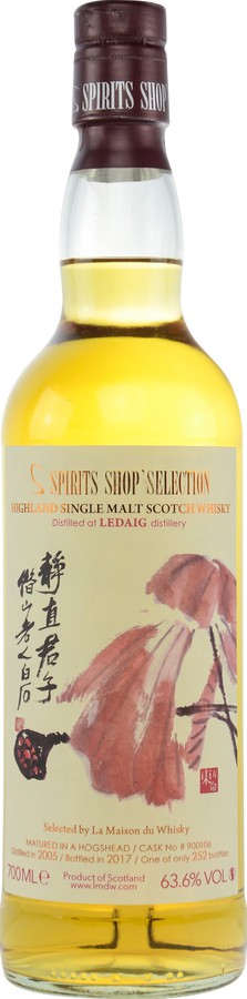 Ledaig 2005 Sb Spirits Shop Selection Ex-Bourbon #900106 Selected by LMDW 63.6% 700ml