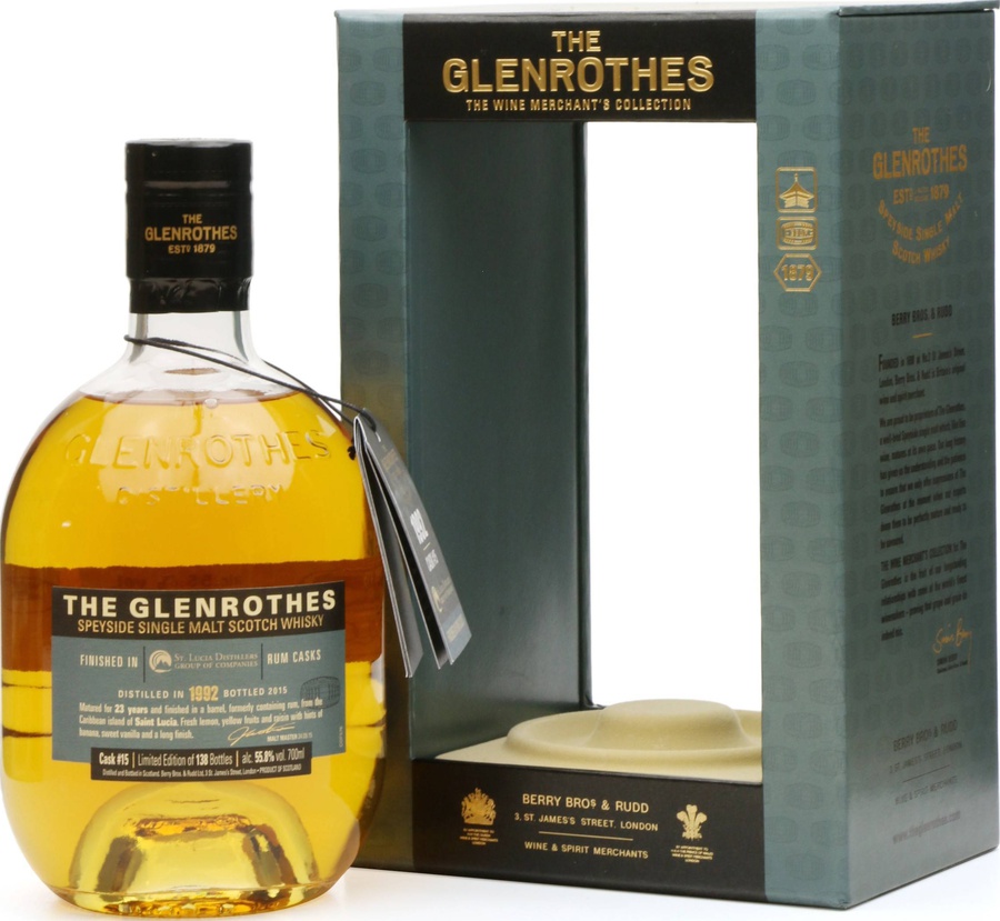 Glenrothes 1992 St. Lucia The Wine Merchant's Collection #15 55.8% 700ml