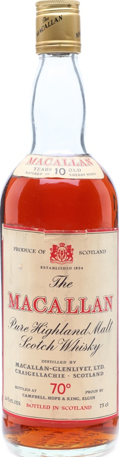 Macallan 10yo Sherry Wood Bottled for by Campbell Hope & King Elgin 40% 750ml