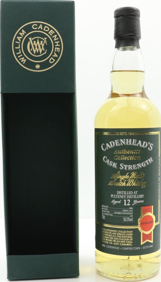 Old Pulteney 2006 CA Authentic Collection Bourbon Hogshead 56% 700ml