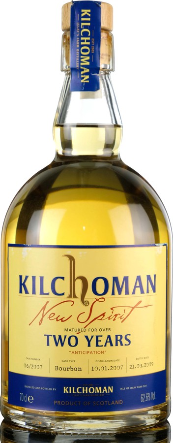 Kilchoman 2007 New Spirit Bourbon 05/2007 62.6% 700ml