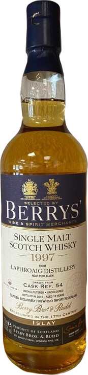 Laphroaig 1997 BR Berrys 18yo #54 Whisky Import Nederland 50.2% 700ml