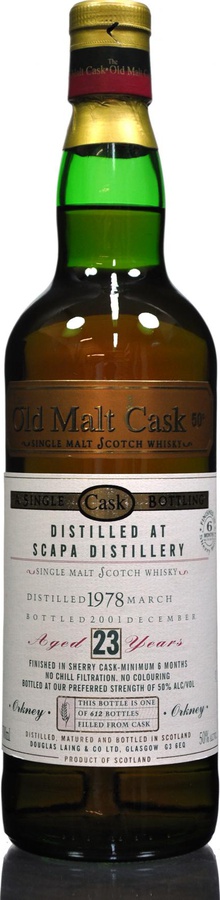 Scapa 1978 DL The Old Malt Cask Refill Sherry 50% 700ml