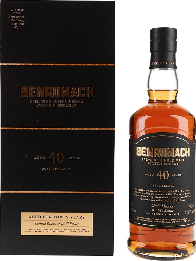 Benromach 40yo 2021 Release 1st Fill Oloroso Sherry 57.1% 700ml