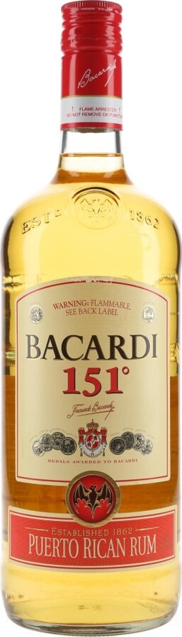 Bacardi 151 Puerto Rico 75.5% 1000ml