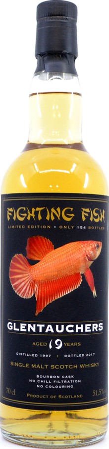 Glentauchers 1997 JW Fighting Fish Bourbon Cask Monnier Trading 51.5% 700ml