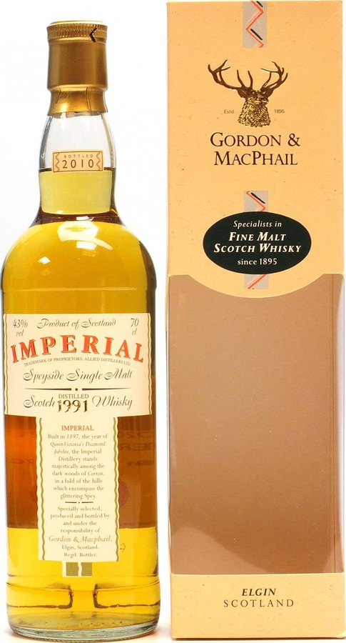 Imperial 1991 GM Licensed Bottling 43% 700ml