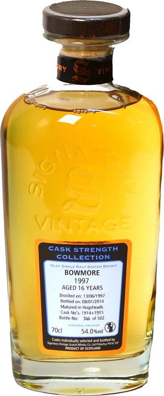 Bowmore 1997 SV Cask Strength Collection 16yo 1914 + 1915 54% 700ml