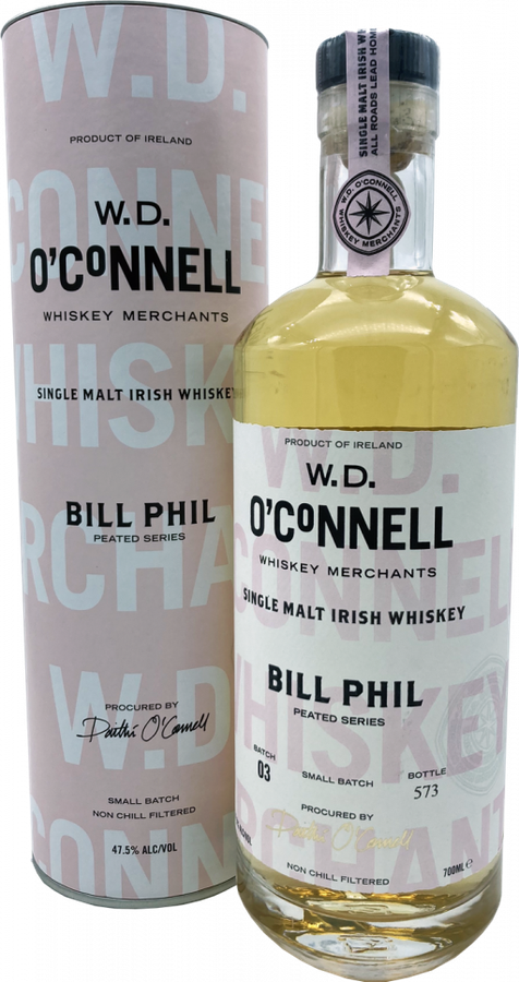 W.D. O'Connell Bill Phil Peated Series WDO Single Malt Irish Whisky 1st Fill Bourbon 47.5% 700ml