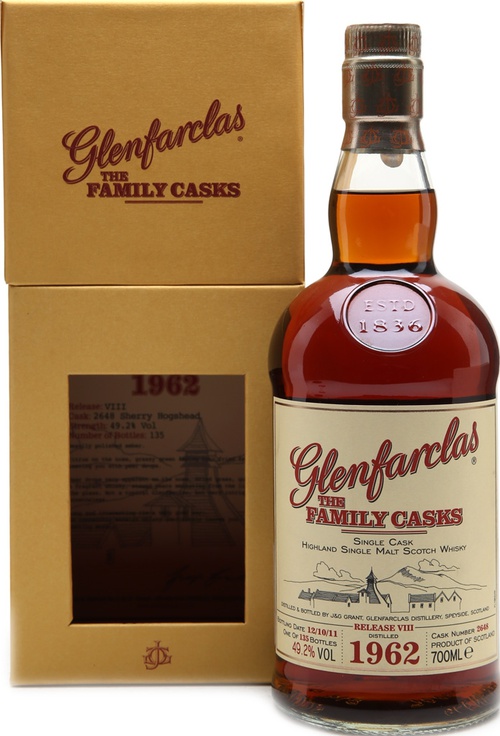 Glenfarclas 1962 The Family Casks Sherry Hogshead #2645 54.8% 700ml