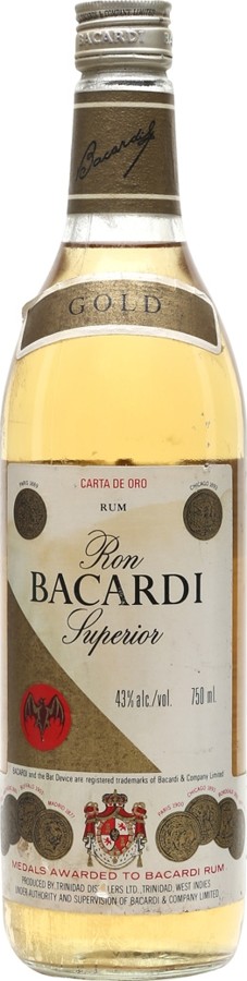Bacardi Carta De Oro Superior Gold 43% 750ml