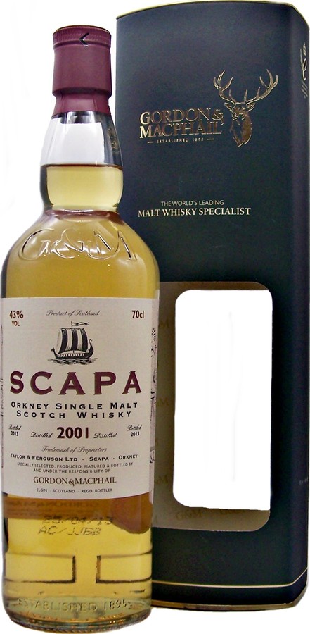 Scapa 2001 GM Licensed Bottling Bourbon Barrel 43% 700ml