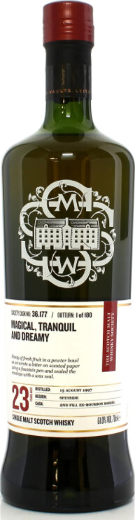 Benrinnes 1997 SMWS 36.177 Magical tranquil and dreamy 23yo 2nd Fill Ex-Bourbon Barrel 61% 700ml