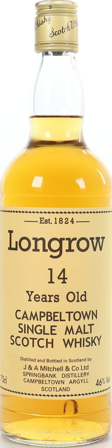 Longrow 14yo Screw cap White letter label 46% 750ml