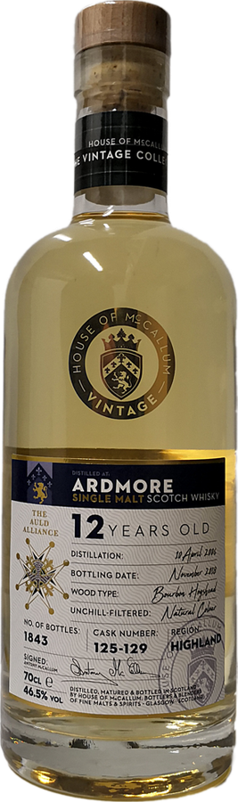Ardmore 2006 HoMc The Vintage Collection Bourbon Hogsheads 125 129 46.5% 700ml
