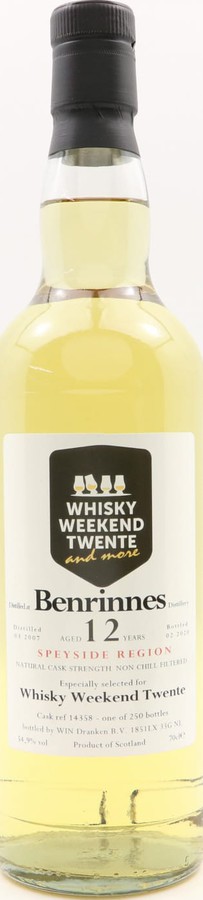 Benrinnes 2007 WIN Whisky Weekend Twente #14358 54.9% 700ml