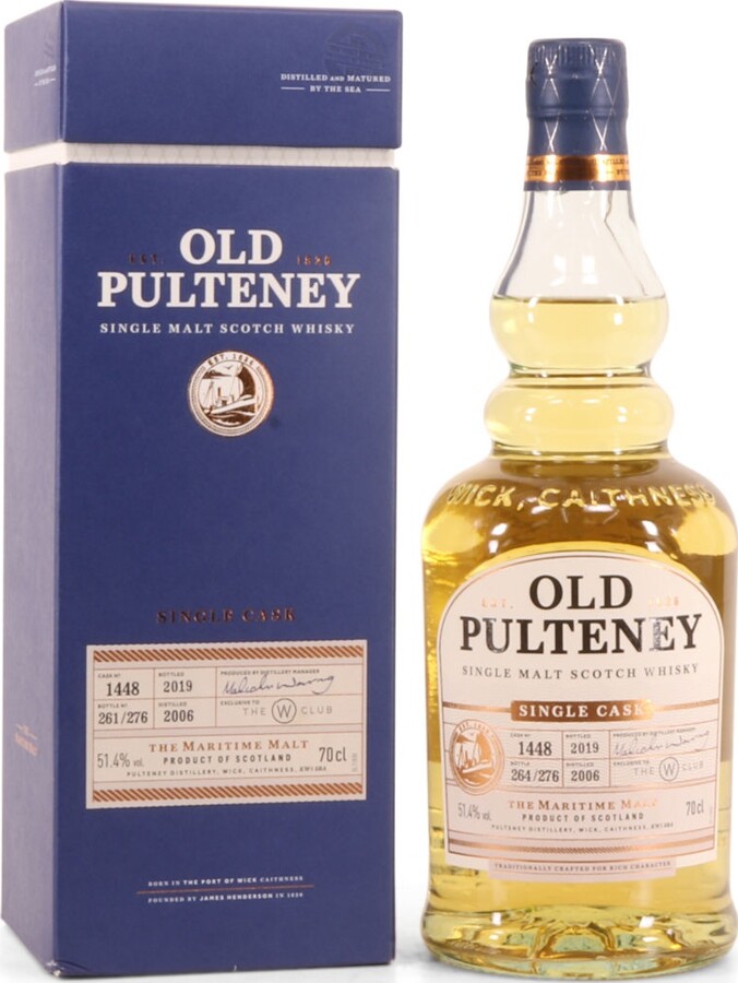 Old Pulteney 2006 #1448 The W Club 51.4% 700ml