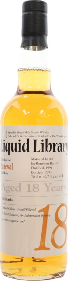 Braeval 1994 TWA Liquid Library Ex-Bourbon Barrel 49.7% 700ml