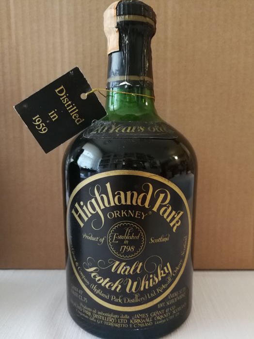 Highland Park 1959 Green Dumpy Bottle Ferraretto import 43% 750ml