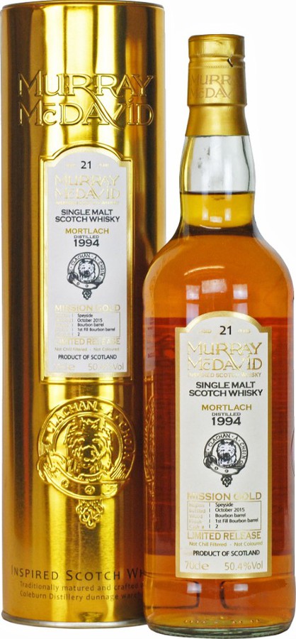 Mortlach 1994 MM Mission Gold Limited Release 1st Fill Bourbon Barrel #2 50.4% 700ml