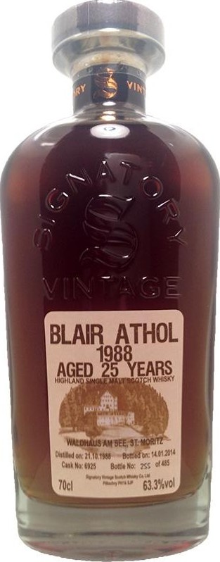Blair Athol 1988 SV Cask Strength Collection #6925 Waldhaus am See St.Moritz 63.3% 700ml