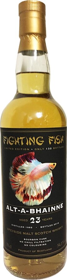 Allt-A-Bhainne 1993 JW Fighting Fish 23yo Bourbon Cask Monnier Trading 54.1% 700ml