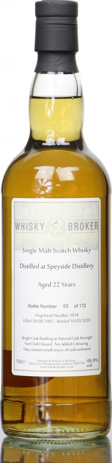 Speyside Distillery 1997 WhB #1014 48.9% 700ml