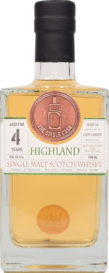 Inchfad 4yo TSCL The Single Cask Bourbon NHS and frontline health workers 61.4% 700ml