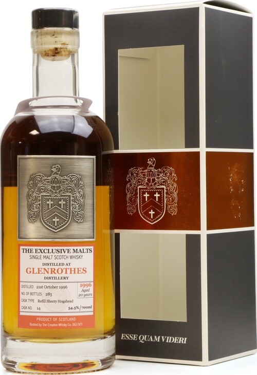 Glenrothes 1996 CWC The Exclusive Malts Refill Sherry Hogshead #14 54.5% 700ml