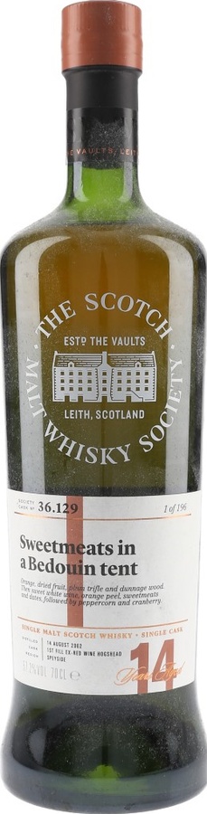 Benrinnes 2002 SMWS 36.129 Sweetmeats in A Bedouin tent 57.2% 700ml