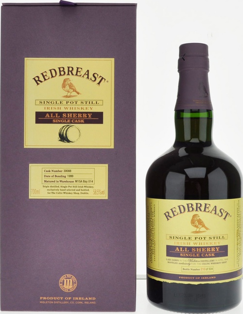 Redbreast 1999 All Sherry Single Cask #30088 The Celtic Whiskey Shop Exclusive 58.5% 700ml