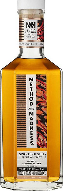 Method and Madness Single Pot Still Irish Whisky Finished in French Chestnut 46% 700ml