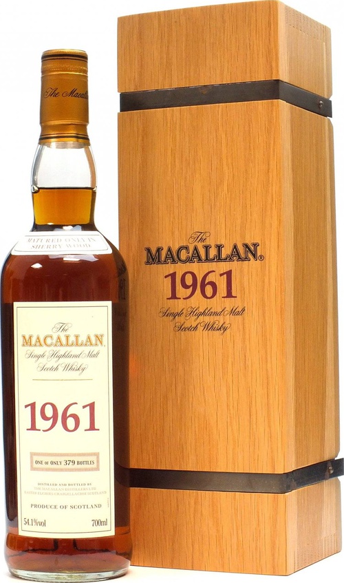 Macallan 1961 Sherry Hogshead 1127+1581 54.1% 700ml