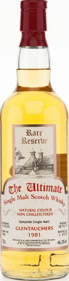 Glentauchers 1981 vW The Ultimate Rare Reserve Wine Treated Butt #1056 46% 700ml