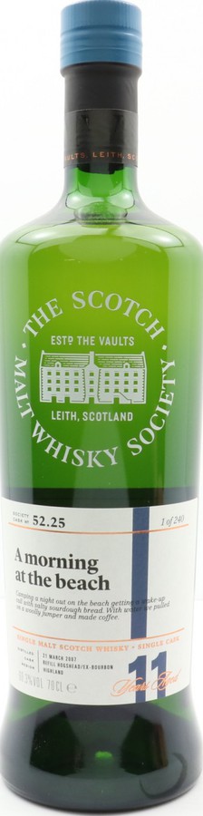 Old Pulteney 2007 SMWS 52.25 A morning at the beach Refill Ex-Bourbon Hogshead 60.3% 700ml
