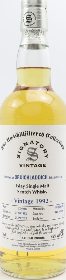 Bruichladdich 1992 SV The Un-Chillfiltered Collection #2849 46% 700ml
