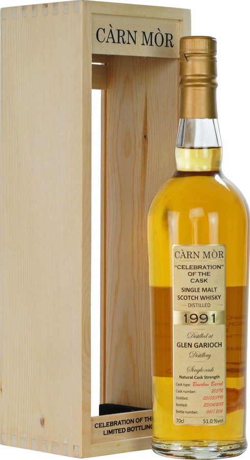 Glen Garioch 1991 MMcK Carn Mor Celebration of the Cask Bourbon Barrel #20392 51% 700ml