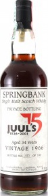 Springbank 1966 Private Bottling Juul's 75 47.1% 700ml