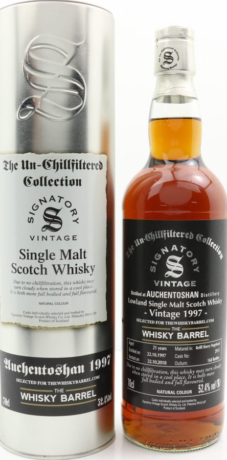 Auchentoshan 1997 SV The Un-Chillfiltered Collection Refill Sherry Butt #2911 52.4% 700ml