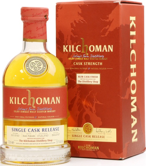 Kilchoman 2012 Single Cask Release 210/2012 Distillery Shop Exclusive 59.1% 700ml
