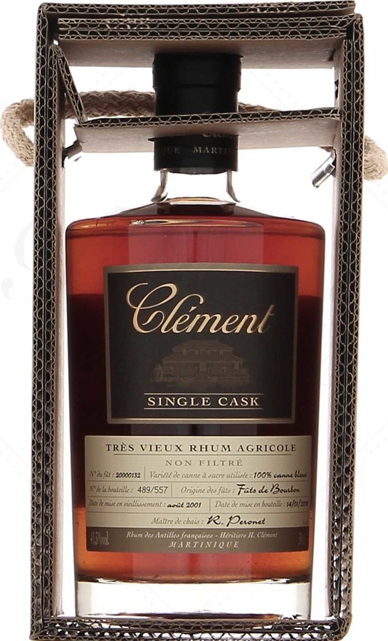 Clement 2001 Single Cask Canne Bleue Futs de Bourbon 16yo 41.5% 500ml