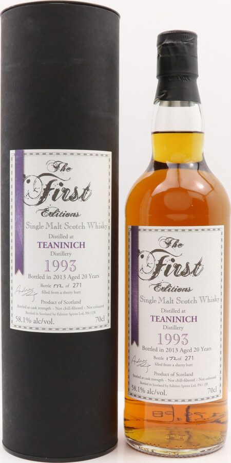 Teaninich 1993 ED The 1st Editions 20yo Sherry Butt 58.1% 700ml